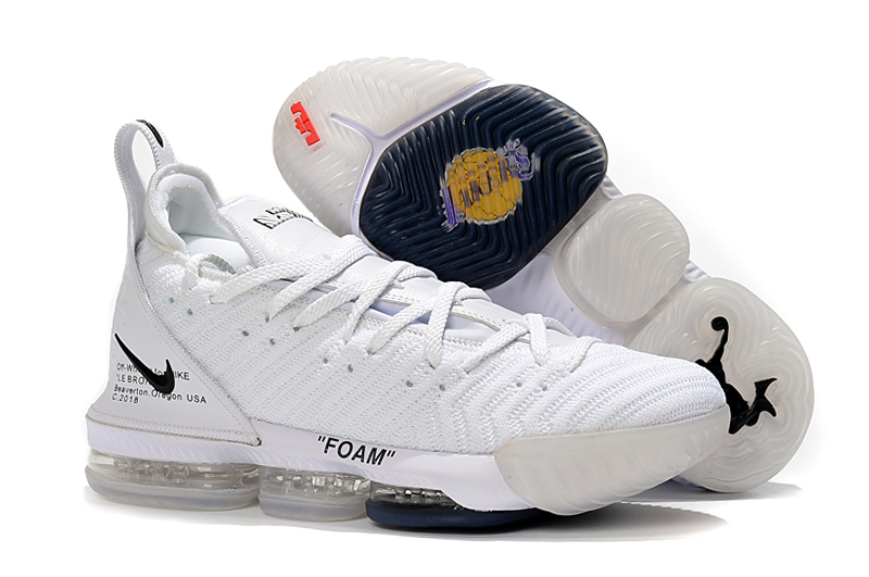 Nike Lebron James 16 White Black Shoes